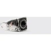 Mens Gem Stone Ring in Silver