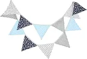 Party Decor 3.2M Vintage Floral Fabric Bunting 12 Pennant Flags Wedding Party Decor Banner Home Baby Shower Carnival Garland (Color : NO240)