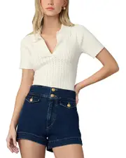 Joe's Jeans The Jess Pointelle Polo Shirt