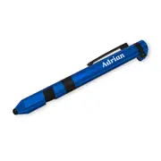 3pc Adam Metal Multi Tool Pen 7In1 Functions w/ Torch/Screwdriver Red Case