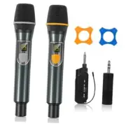 Wireless Microphones, Professional UHF Dual Microphones for Karaoke, Wireless
