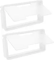 POPETPOP 2Pcs Wire Hole Covers for Desk Rectangular Cord Management Grommets Durable Plastic Cable Hole Plugs for Easy Organization Home Office Furniture