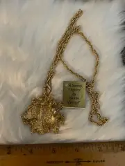 Sascha Brastoff Necklace Pendant Cluster 24KGE Mid Century Modern Brutalist NEW