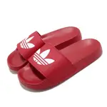 ADIDAS 愛迪達 拖鞋 ADILETTE LITE 男鞋 女鞋 紅 白 緩衝 三葉草 涼拖鞋 FU8296