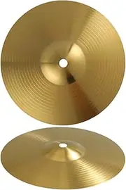 Kisangel 2pcs Set Cymbals Drum Jazz Percussion Cymbal Crash Musical Splash Cymbal Brass