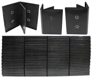 New Standard Black DVD 6 Disc 14mm New Premium Movie Storage Cases Bulk Lot