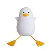 Catzon Silicone Duck Bedside Lamp Rechargeable for Nursery Yellow Mouth