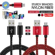 Micro USB Charger Cable Charging Line 1M 2M 3M Mobile Android Samsung Galaxy