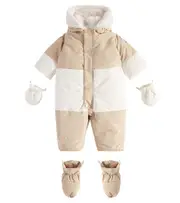 [Bonpoint] Bonpoint Baby Daegon colorblocked down snowsuit M 36 beige