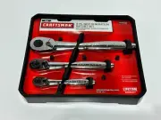 NOS Craftsman 44992 3pc Next Generation Thin Profile Ratchet Set, Fully Polished