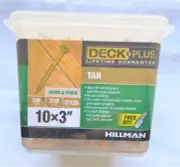 New Hillman Deck Plus Exterior Screws Tan 10 x 3" 5 lbs with T25 Torx Bit