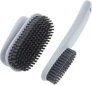 JEWEDECO Portable Shoe Brush Set 2pcs Soft Bristle Cleaning Brush for Laundry and Shoes