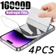 4PCS Hydrogel Screen Protector For Apple iPhone 16 15 14 13 12 Pro Max XS Max XR