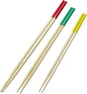 Pearl Metal Easy Cooking C-8771 Bamboo Cooking Chopsticks Set, Large, Medium, and Small