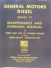 General Motors Detroit ser 71 371 471 671 Diesel Engine Service Manual Generator