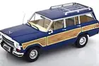 KK Scale 1989 Jeep Wagoneer Blue w/ Wood Grain 1:18 KKDC181114
