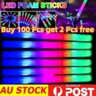 42-500 Pcs LED Foam Glow Sticks Flashing Wands Party Light Up Rave Glowstick AU