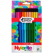 Texta Nylorite Coloured Markers Assorted 36 Pack