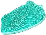 Shower Foot Scrubber Massager Cleaner for Floor , Acupressure Mat with Non-Slip Suction Cups, Improve Circulation, Massage Mat, Cleanerand Feet Pain (Green) 28.5*24.5*4 cm; 330 Grams