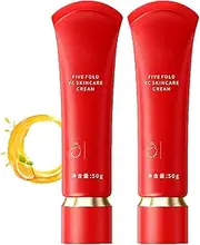 Swarous Moisturizing Brightening Tone-Up Concealer Cream, Five Fold VC Skincare Cream Anti-Wrinkle, Swarous Makeup Cr-eam, Corrector Tone-Up, Long-lasting Hydration & Waterproof (2pcs)