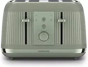 [Kenwood] Dusk Toaster, 4 Slot Toaster, Reheat, 5 Browning Settings, Defrost and Cancel Functions, Pull Crumb Tray, TFP30.000GN, 1800W, Olive Green