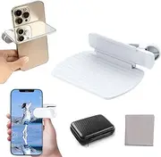 Portable Phone Camera Mirror Reflection Clip Kit with Carrying Bag Cleaning Cloth Adjustable Mobile Phone Reflection Clip