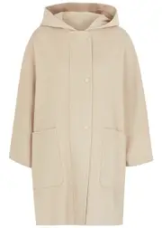 Max Mara Weekend Lollo Hooded Wool Coat - Cream - 10 (UK 10 / S) 10 (UK 10 / S)