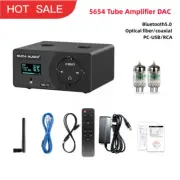 DAC-T1 Preamplifier Bluetooth5.0 5654 Tube Amplifier DAC Decoder Headphone Amp