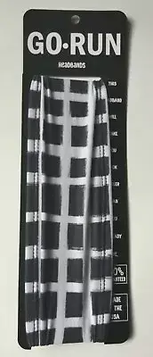 "Grid" Pattern Headband by GoRunUSA, Poly/Spandex Blend, for Running & More