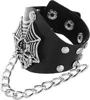 [Holibanna] Gothic Skull Hand Pu Cuff Bracelet for Women Mens Jewelry Gothic Punk Wristb