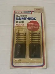 Life-Like HO Gauge Illuminated Bumpers 2-Pack Scale Model Train Vintage