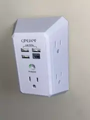Qinlianf Outlet Extender: Multi 120VAC and USB-A/USB-C Plugs with Surge Protectn
