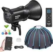 Godox SL60IID SL60II-D w/60cm Softbox, 70W Led Video Light,2.4GHz Wireless/Bluetooth Control 8FX Effects for Cinematography, Broadcasting, YouTube, Outdoor Shooting, etc