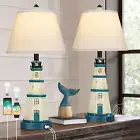 Table Lamps Set of 2, Bedside Lamps with Dual USB Charging Ports, 3-Way Dimmable