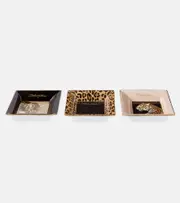 [Dolce & Gabbana Casa] Dolce & Gabbana Casa Leopardo set of 3 decorative trays