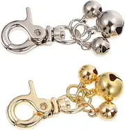 Abaodam 2Pcs Pet Bells for and Cats Training Collar Necklace Loud Sound Easy Attachment for Pet Identification and Decoration
