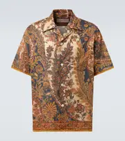 [Valentino] Valentino Paisley linen shirt UK 16 beige