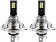 X AUTOHAUX H4 Fog Lights Bulbs Headlight Bulb 80W Power 12 Sequential LED 3030 Chips Auto LED Car Driving Running Lamp Aluminum White (Set of 2)