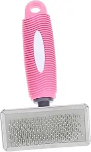 Pet Grooming Comb Sturdy Steel Pins Shedding and Dematting Tool for Cats and Dogs Reduces Shedding and Tangles Comfortable Grip for All Hair Types