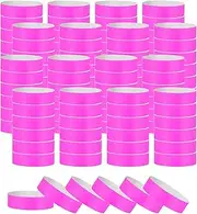 uxcell Paper Wristbands for Events, 1200 Pack Neon Party Wrist Bands, Colored Waterproof Concert Identification Wristbands Hand Bands for Bar Entrance Admission Fluorescent Purple