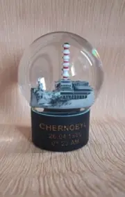 Original Chernobyl snow globe, Pripyat, nuclear reactor