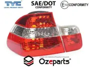 Set LH Left Tail + Boot Lid Light Clear Middle For BMW 3 Series E46 Sedan 01~05 (for: BMW)