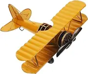 GOOHOCHY Metal Aircraft Model Vintage Wrought Iron Airplane Handicraft for Home Decor Retro Photo Prop Desktop Decoration Unique Vintage Airplane Decor