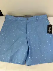 Walter Hagen Men's Perfect 11 Golf Shorts Birdie Print Short Daybreak Blue SZ 42
