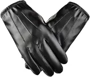 [Generic] Men's Leather Gloves Touch The Screen Prevent Wind During Driving and Cycling