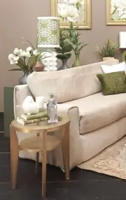 GOLD modern SIDE TABLE living room FURNITURE house DIORAMA 1/6 fits BARBIE