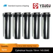 YOUCU 5pcs For Binze 36KD Mig/Mag Welding Torch Cylindrical Nozzle 19mm 145.0045