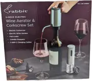 Rabbit 5 Piece Electric Wine Aerator & Corkscrew Set