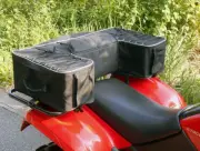 Universal ATV Rear Rack Back Seat Storage Pack Luggage Bag Cushion Pad Padded US
