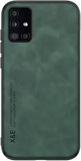 [Kepuch] Silklike Case for Samsung Galaxy A71 5G - Cover Bumper Built-in Metal Plate for Samsung Galaxy A71 5G - Green